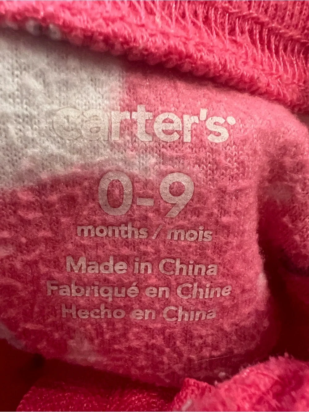 Carter's Pink Snowman Print Sleep Sack with Zipper